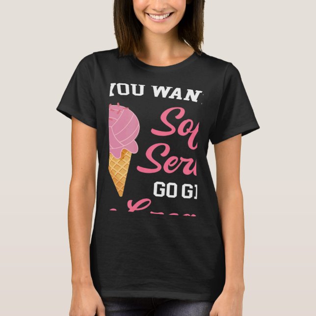 Volleyball If You Want A Soft Serve Ice Cream Men  T Shirt (Framsida)