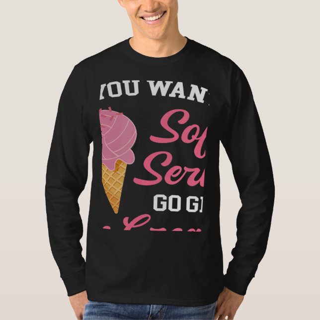 Volleyball If You Want A Soft Serve Ice Cream Men  T Shirt (Framsida)