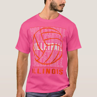 Volleyball Illinois Baseball T Shirt