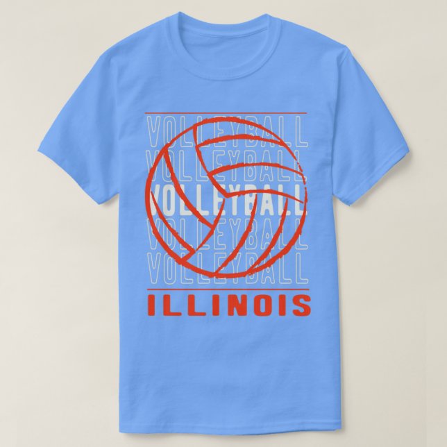 Volleyball Illinois T Shirt (Design framsida)