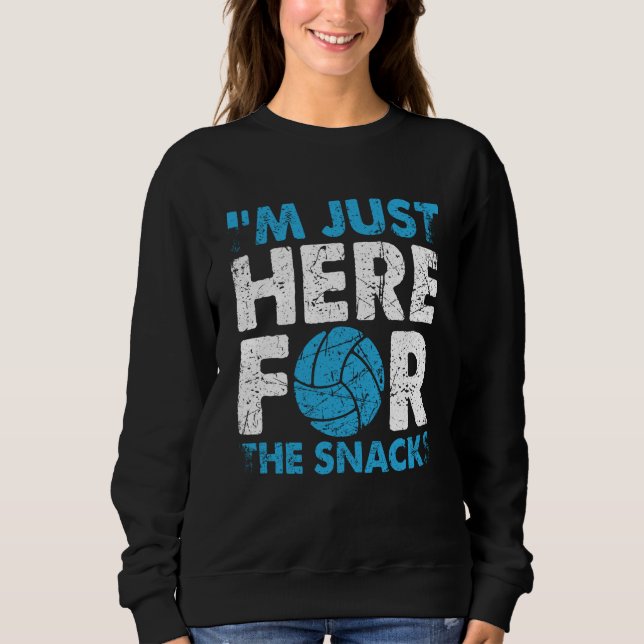 Volleyball I'm Just Here For The Snacks  1 T Shirt (Framsida)