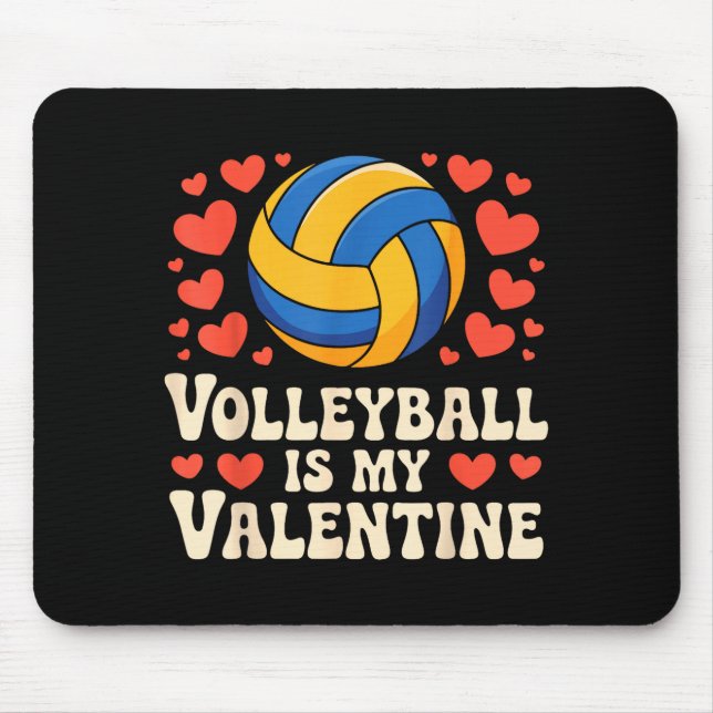Volleyball Is My Valentine Romantic Valentines Day Musmatta (Framsidan)