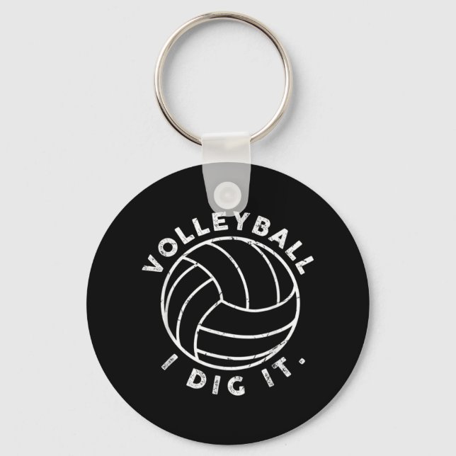 Volleyball jag Gräver den Roligt Nyckelring (Framsida)