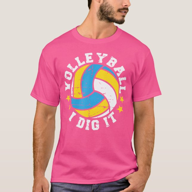 Volleyball jag Gräver T Shirt (Framsida)