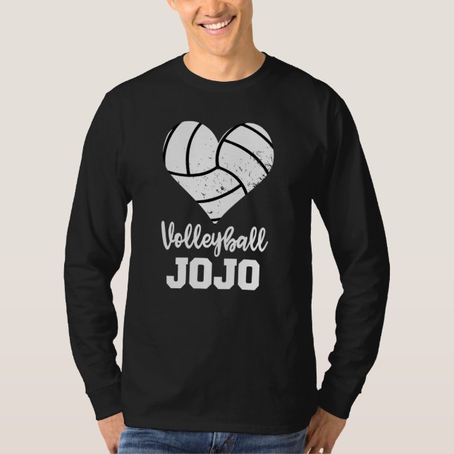 Volleyball Jojo Volleyball Heart Grandma Jojo T Shirt (Framsida)