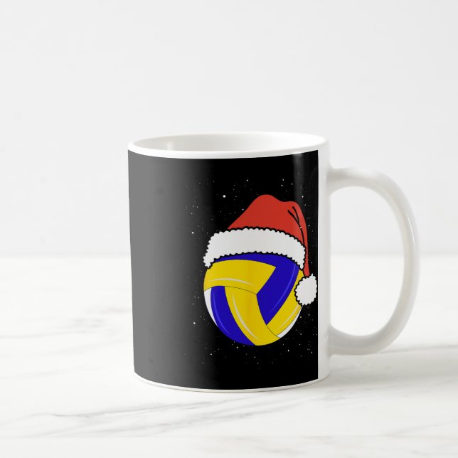 Volleyball jul Boll Jultomten Hat Julafton Spo Kaffemugg (Höger)