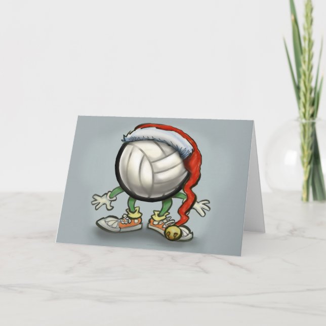 Volleyball-jul Helgkort (Framsida)