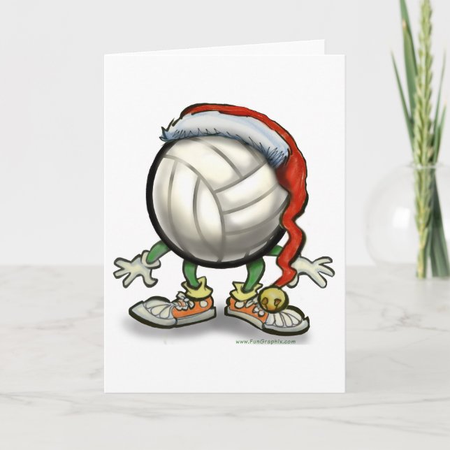 Volleyball-jul Helgkort (Framsida)