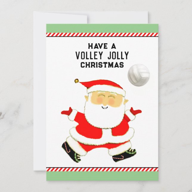 Volleyball-jul Julkort (Framsida)