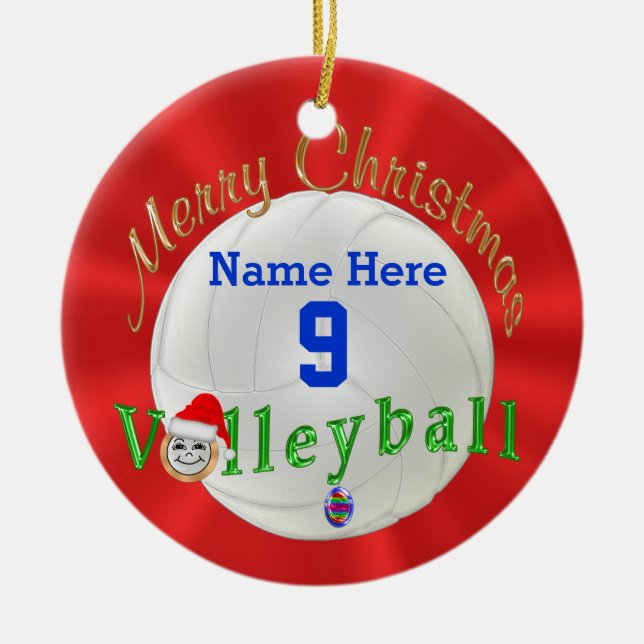 Volleyball jul Ornament Personlig (Framsidan)