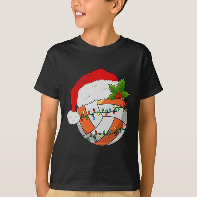 Volleyball jul Santa Hat Women Manar Tennis Lo T Shirt (Framsida)