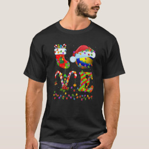 Volleyball Julafton Lighting Santa Kärlek Volleyba T Shirt