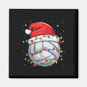 Volleyball Julafton Santa Sports Hat Boll Ki Magnet