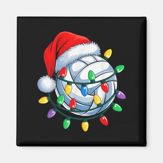 Volleyball Julafton Santa Srts Hat Manar Wome Magnet (Framsidan)