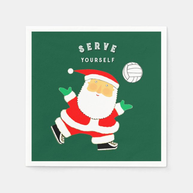 Volleyball Julfest Pappersservett (Framsidan)