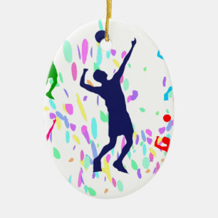 VOLLEYBALL JULGRANSPRYDNAD KERAMIK