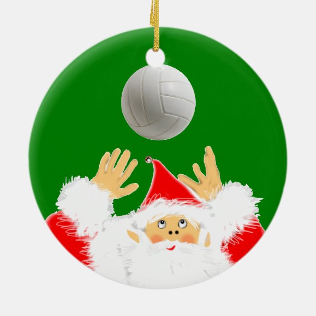 Volleyball-julklapp Julgransprydnad Keramik (Baksidan)