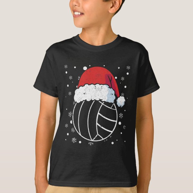 Volleyball Jultomten Hat Sports jul Pjs Xm T Shirt (Framsida)