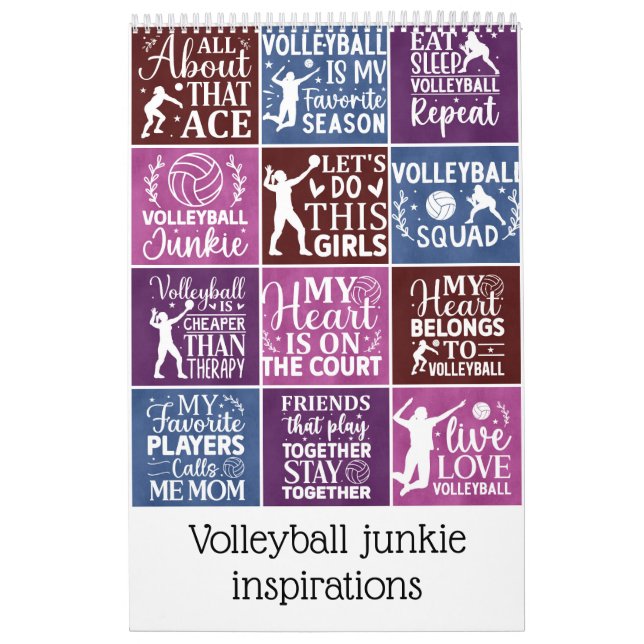 Volleyball junkie-inspiration kalender (Omslag)