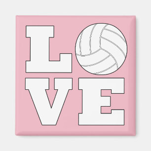 Volleyball Kärlek Anpassningsbar Färg Volleyball M Magnet