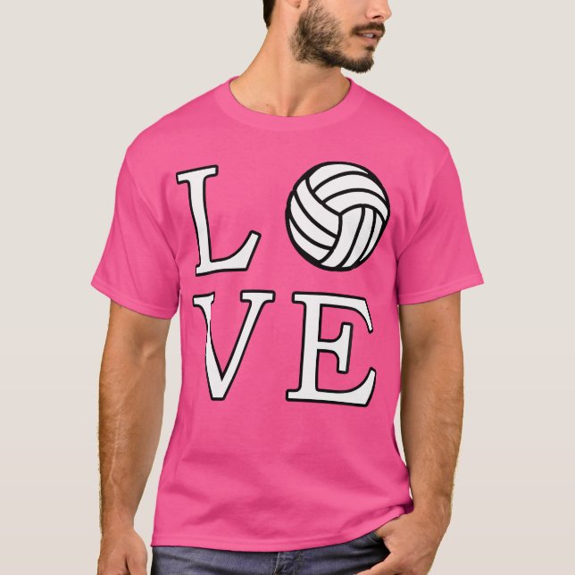 Volleyball Kärlek T Shirt (Framsida)