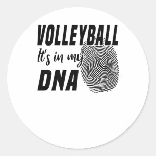 Volleyball Kärlek Volleyball Players Passion Dna Runt Klistermärke