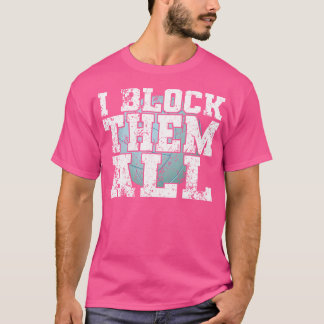 Volleyball Libero Jersey För manar blockera alla V T Shirt