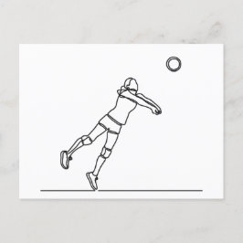 volleyball libero-linjen teckning vykort