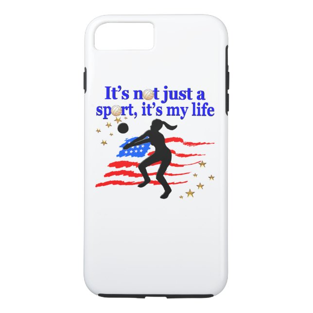 VOLLEYBALL LIFE USA FLAGGA DESIGN Case-Mate iPhone SKAL (Baksida)