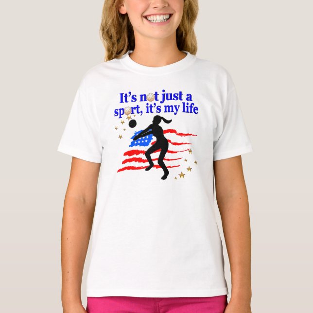 VOLLEYBALL LIFE USA FLAGGA DESIGN TRÖJA (Framsida)
