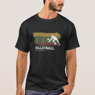 Volleyball Litauens Flagga Team Indoor Beach Playe T Shirt