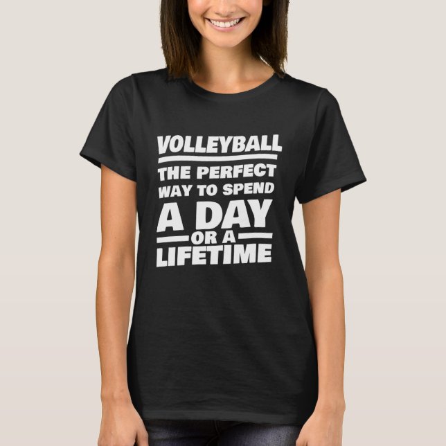 Volleyball-livstid som säger Volleyball Player T Shirt (Framsida)
