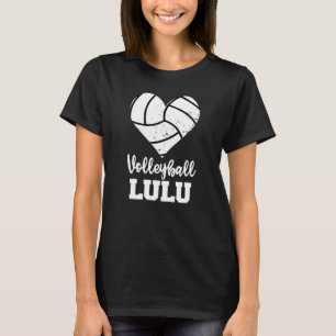 Volleyball Lulu Volleyball Heart Grandma Lulu T Shirt