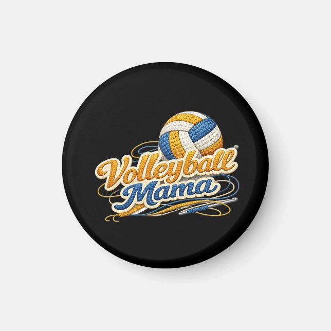 Volleyball Mama Magnet – Retro Volleyball Mom (Framsidan)