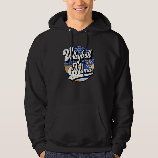 Volleyball Mama Vintage Volleyball Family Matching Hoodie (Framsida)