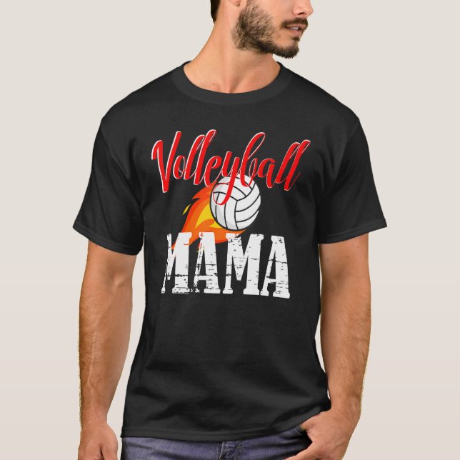 Volleyball Mama Volleyball   T Shirt (Framsida)