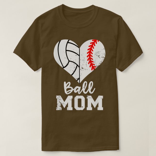 Volleyball Mamma Baseball Volleyball Mors dag Roli T Shirt (Design framsida)