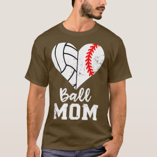 Volleyball Mamma Baseball Volleyball Mors dag Roli T Shirt