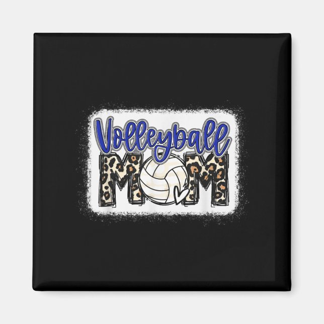Volleyball Mamma Blue Leopard 8 Magnet (Framsidan)