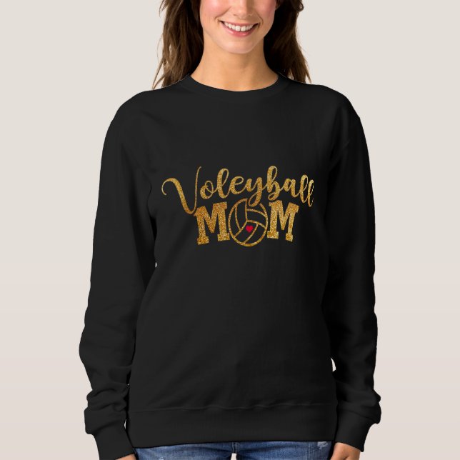 Volleyball Mamma Boll Mamma Mors dag T Shirt (Framsida)