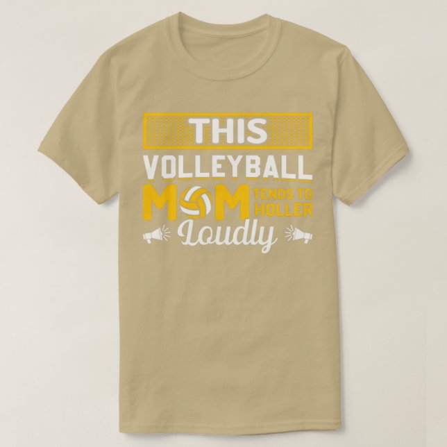 Volleyball Mamma går till Holler högt T Shirt (Design framsida)