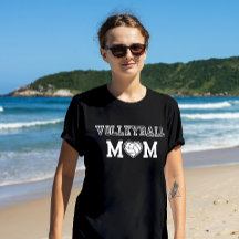 Volleyball Mamma Hjärtsformad Volleyball T-Shirt