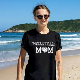 Volleyball Mamma Hjärtsformad Volleyball T-Shirt