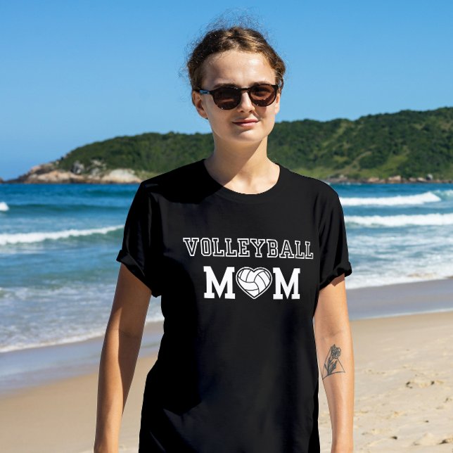 Volleyball Mamma Hjärtsformad Volleyball T-Shirt (Skapare uppladdad)