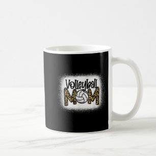 Volleyball Mamma Leopard Bleached Roligt Mors dag  Kaffemugg