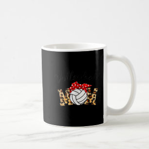 Volleyball Mamma Leopard Bleached Roligt Mors dag Kaffemugg