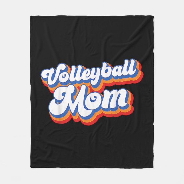 Volleyball Mamma Leopard Roligt Boll Mamma Mors da Fleecefilt (Framsidan)