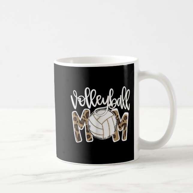 Volleyball Mamma Leopard Roligt Boll Mamma Mors da Kaffemugg (Höger)