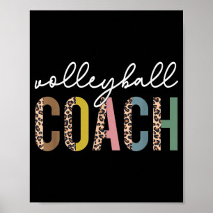 Volleyball Mamma Leopard Volleyball Coach Team Gif Poster