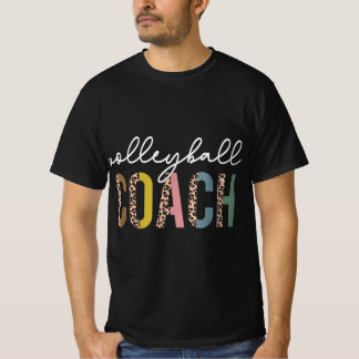 Volleyball Mamma Leopard Volleyball Coach Team Gif T Shirt